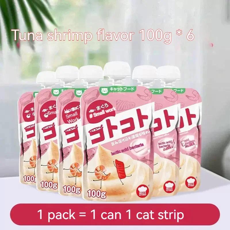 Cat Wet Food Nutrition Bar, Gatinhos engorda Snack, Frango Atum, Sabor Bacalhau, Pet limpeza dos dentes, Snacks Care, 12pcs - Image 1