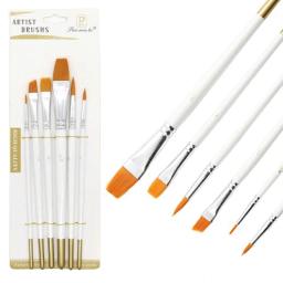 Artista Pincéis de Pintura Set para Crianças, Óleo Acrílico Aquarela Caneta, Arte Profissional Artesanato Suprimentos, 6Pcs - Image 1