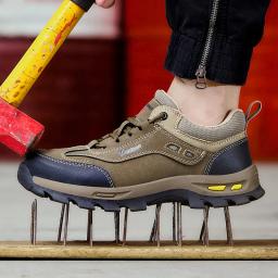 Novos sapatos de segurança masculinos, sapatos de trabalho resistentes a perfurações, sapatos de proteção masculinos, botas de trabalho resistentes ao desgaste botas táticas - Image 2