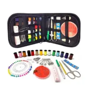Caixa de Costura Portátil com 58 Peças: Ferramentas para Quilting, Bordados e Organização em Casa