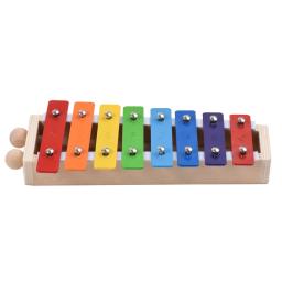 Xilofone Glockenspiel com Marretas De Madeira, 8 Chaves, Placa De Alumínio Piano, Instrumento De Percussão Colorido, Presente, Tamanho Compacto - Image 1