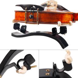 Avançado alemão estilo violino ombro resto, liga de titânio, ajustável, preto, 4-1-8 - Image 5