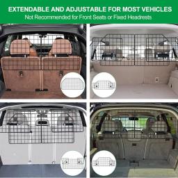 Livingfun-Portão grande do cão, Pet Animal Safety Fence, Iron Mesh Guard, barreira para tronco do carro, grade de partição, 90.5-113cm de largura - Image 5
