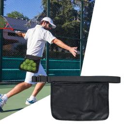 1x multifuncional leve saco de bola de tênis bolso de bola de treinamento de tênis grande capacidade estiramento malha bolso saco de esportes durável - Image 1