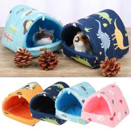 Confortável cama de animal pequeno, Casa do hamster, Ninho macio de cobaia, Esteira quente, Mini gaiola para coelho, Esteira de esquilo - Image 1