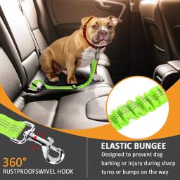 Cinto de segurança para carro, gato, cachorro, ajustável, clipe de viagem, reflexivo, elástico, corda de tração, buldogue francês, acessórios para cães - Image 5