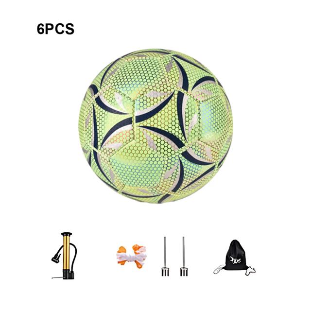 Bola de Futebol Luminosa para Treinamento - Tamanho 5, Design Hexagonal, Ideal para Todos os Níveis de Habilidade