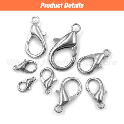 Metal Lobster Fechos para Fazer Jóias DIY, Primavera Gancho Anéis, Colares Ganchos, Pulseiras Cadeia Encerramento Acessórios, 50PCs - Image 5