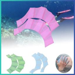 1 Par Sapo Tipo Silicone Natação Nadadeiras Mão Swim Training Finger Luvas Barbatanas Webbed Paddle Natação Luvas De Mergulho Unisex - Image 2