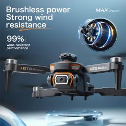 GT5 Brushless Mini Drone, 4K, 8K, Câmera dupla HD profissional, Evitar obstáculos, Sem GPS, Posicionamento de Fluxo Óptico, RC Quadcopter Brinquedos - Image 5