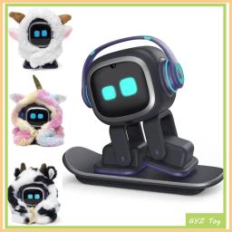 Emo robô inteligente brinquedos para animais de estimação emo acompanhando máquina de voz ai quebra-cabeça ação eletrônica desktop eletrônico animal de estimação crianças presentes brinquedos - Image 1