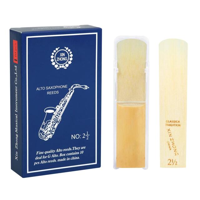 Conjunto de 10 Reeds para Saxofone Tenor XZ-05 com Tom Rico 2.5B
