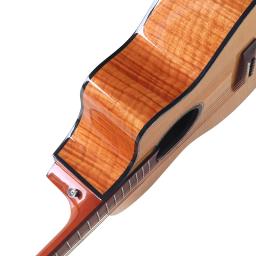 Flame Maple Back Acoustic Guitar, 40 Polegada Folk, High Gloss, Solid Spruce, Wood Top, Instrumentos de música, entrega rápida - Image 6