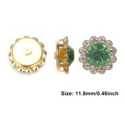 10 pçs botões de strass em forma de flor de cristal brilhante pedra de vidro de aço inferior roupas decoração acessórios de costura - Image 6