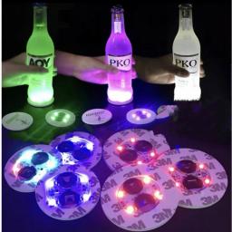 MunLii Luminous Garrafa Adesivos Luzes, LED Coaster, Xmas Lâmpadas para Bar, KTV, Festa de Casamento, Cocktail Drink Copos, Vaso Decor Lamp, 60mm - Image 3