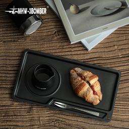 MHW-3BOMBER-Stainless Steel Food Serving Tray, Chic Coffee Bar Acessórios, Cozinha retangular placas decorativas, 3 Pieces Set - Image 4