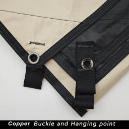 Impermeável preto revestido Tarp tela, sombra membrana, Camping Tarp, abrigo ao ar livre, pára-sol Flysheet, toldo Shelter, 3x5, 3x4m, 3x3m - Image 4