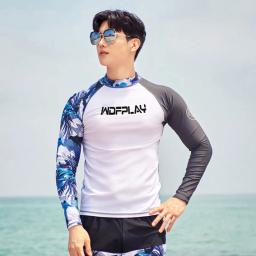 WDFPLAY Proteção Solar UV dos homens Manga Longa Rash Guard Wetsuit Maiô Top Terno De Mergulho Homens Dividir Calças de Manga Comprida Sunscre - Image 1