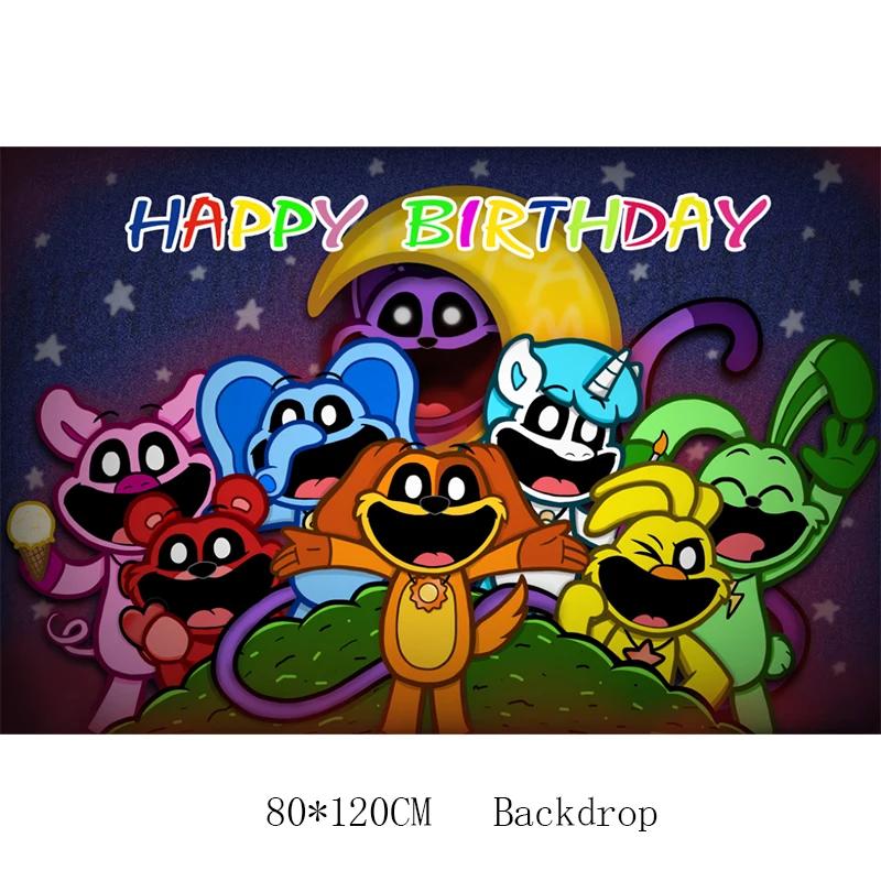 Decoração de festa de aniversário para crianças, banner, bolo, balão, fundo, feliz aniversário, novo - Image 1