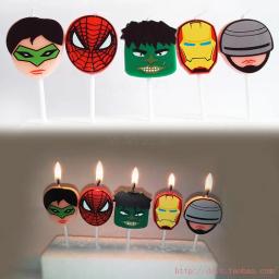 Cartoon Hero Birthday Vela, Bolo De Animação Decorar, Robos, Avatar, Anime, Personagem de desenho animado - Image 1