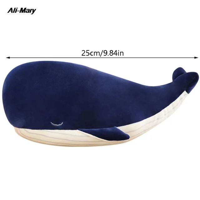 Travesseiro de Baleia Azul Super Macio – Brinquedo de Pelúcia para Crianças e Meninas, Ideal como Presente de Aniversário