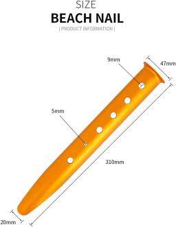 Estacas de alumínio para camping, Ground Pegs, Snow and Sand Tent, Passeios de barco e mochila, Abrigo para piquenique, 10 Pack - Image 5