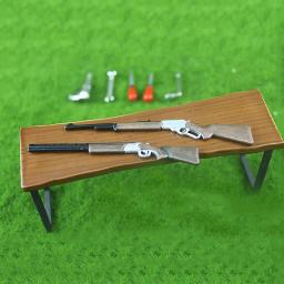 Mini pistola de metal em miniatura, modelo de armas, guns de soldado, ideal para decoração de casa de bonecas, bonecos, itens decorativos, escala 1/12 - Image 4