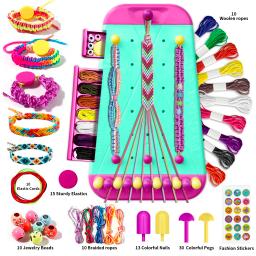 Amizade pulseira jóias fazendo kit para meninas artes e ofícios pulseiras corda makerkit fingir jogar brinquedo presente de aniversário - Image 1
