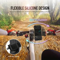 Suporte de telefone para motocicleta bicicleta universal - Instalação segura 360 °   Aperto de silicone resistente às intempéries com rotação - Escolha ideal - Image 4