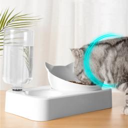 Alimentador automático para animais de estimação com tigelas removíveis de aço inoxidável, tigela de alimentação 2-em 1 para cão e gato, distribuidor de água - Image 3