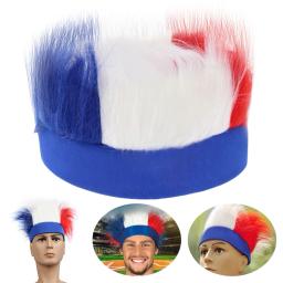 Leve Headband esportes com cabelo, peruca respirável, Bandeira França Padrão, Fã de futebol, Moda - Image 2