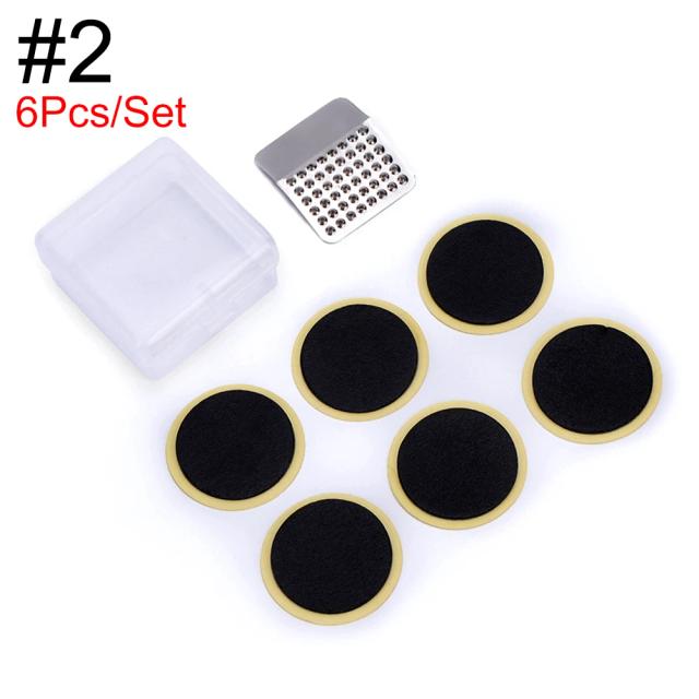 Kit Completo de Reparo de Pneu para Bicicleta com Remendo de Borracha Portátil e Alta Qualidade