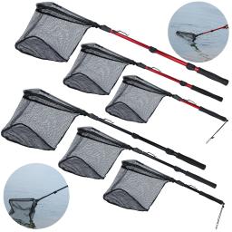 Sougayilang ferramenta de pesca rede de pesca trackle 75/95/115cm portátil retrátil dobrável rede de pesca para baixo carpa truta pesca - Image 2