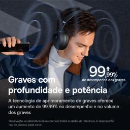 Baseus bass 30 max fone de ouvido sem fio bluetooth 5.3 sobre fones de ouvido com melhoramento de graves 40mm diafragma ultra baixa latência 50h - Image 4