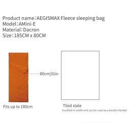 Aegismax amini-e série velo saco de dormir forro 25 ° natureza caminhada ultraleve portátil acampamento ao ar livre saco de dormir envelope - Image 6
