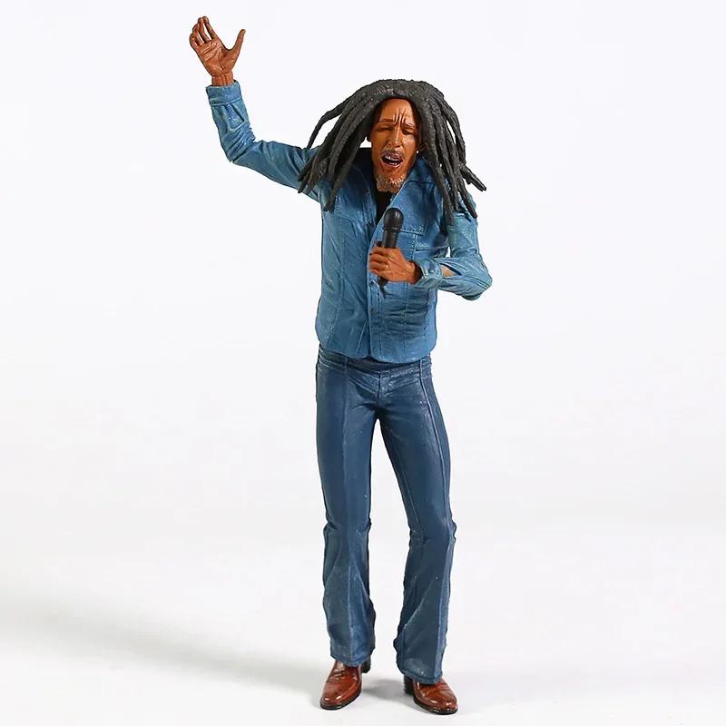 Bob Marley Music Legends Jamaica Cantor e Microfone Figura de ação em PVC brinquedo modelo colecionável 18 cm - Image 1