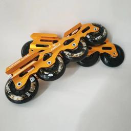 Base de patins 231 243mm, estrutura de patins 80 76 72 mm 85a, rodas e rolamentos pu para patinação deslizante de slalom em linha para patins adultos e crianças - Image 2