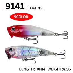 Bent boca isca para pesca marítima, de água doce falsa isca, isca dura, flutuante onda de água, escalada e estrada asiática, 70mm, 8,5g - Image 2