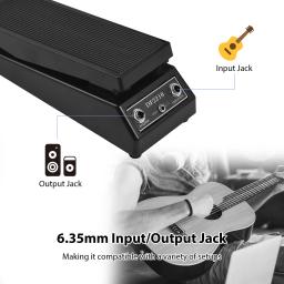 Pedal de guitarra, pedal de efeito sonoro wah, wh-wh estéreo, 6,35mm entrada/saída, alimentação CC 9v - Image 2