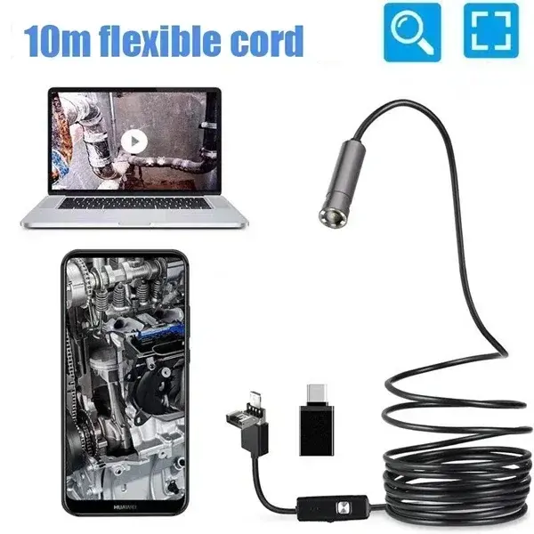 Câmera subaquática HD para Fish Finder, IP67 impermeável, dispositivo de pesca visual, conexão WiFi, telefone celular, tablet, iluminação 8LED - Image 1