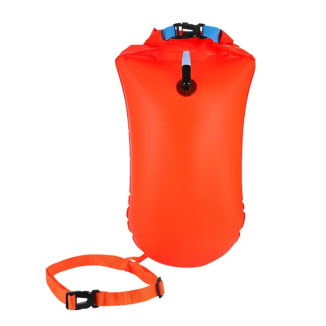 Bóia Flutuante de Segurança VORCOOL para Natação em Águas Abertas - Bolsa Ultraleve para Nadadores, Triatletas, Snorkelers e Surfistas (Laranja)