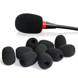 10 pçs microfone pára-brisas esponja capa fone de ouvido mic espuma capa protetora para gooseneck reunião mic - Image 2