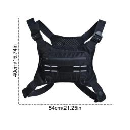 Resistente à água Sports Chest Bag, Pacote de peito dianteiro leve, Saco de colete com suporte de telefone embutido, Armazenamento extra - Image 6