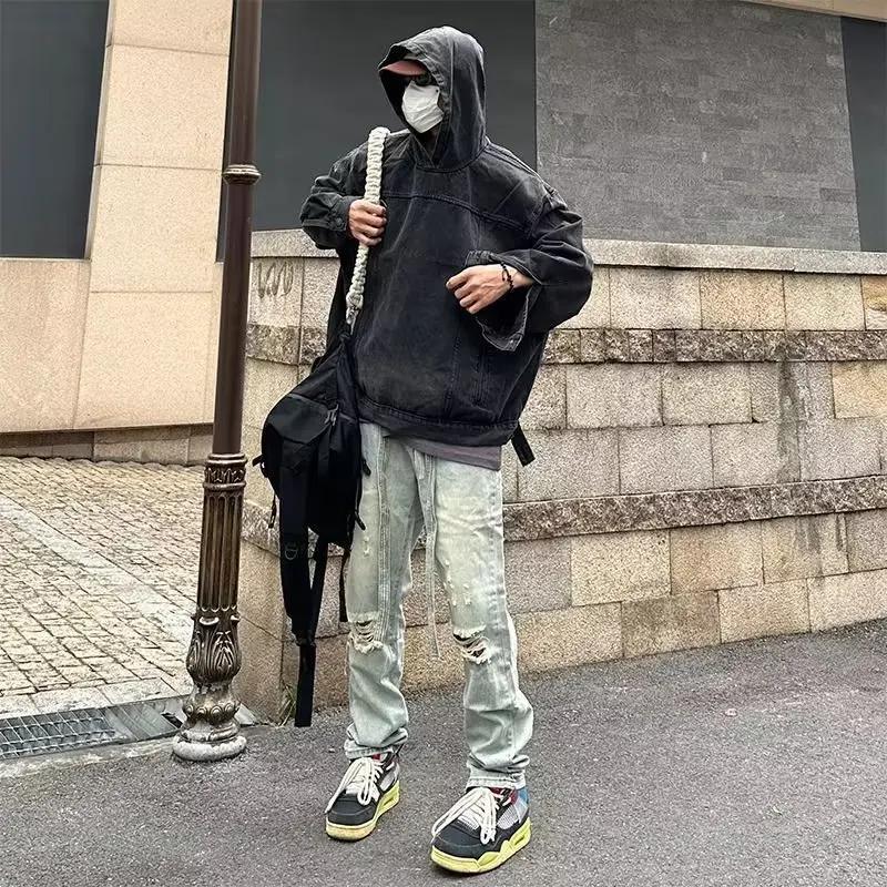 Casaco casual com capuz corta-vento masculino, jaquetas originais para acampar, roupas de grife Anorak, roupas masculinas, outono - Image 1
