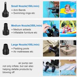 110v 220v casa veículo elétrico bomba de ar potável bomba inflável compressor para colchão piscina inflador de ar rápido ventilador - Image 5