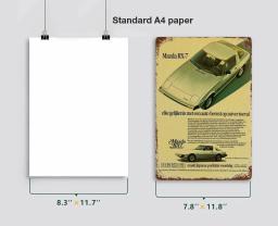 Vintage Metal Tin Sign, Cartaz de Carro, GTR Sport Cars, Manga AE86, Placa Clube, Quarto de Casa, Quarto Arte, Wall Decor, Pratos Retro - Image 3
