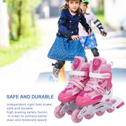 Patins unisex com camada tripla de vedação, tamanho ajustável, multi cor, seguro, durável, em linha, crianças, crianças, esportes - Image 4
