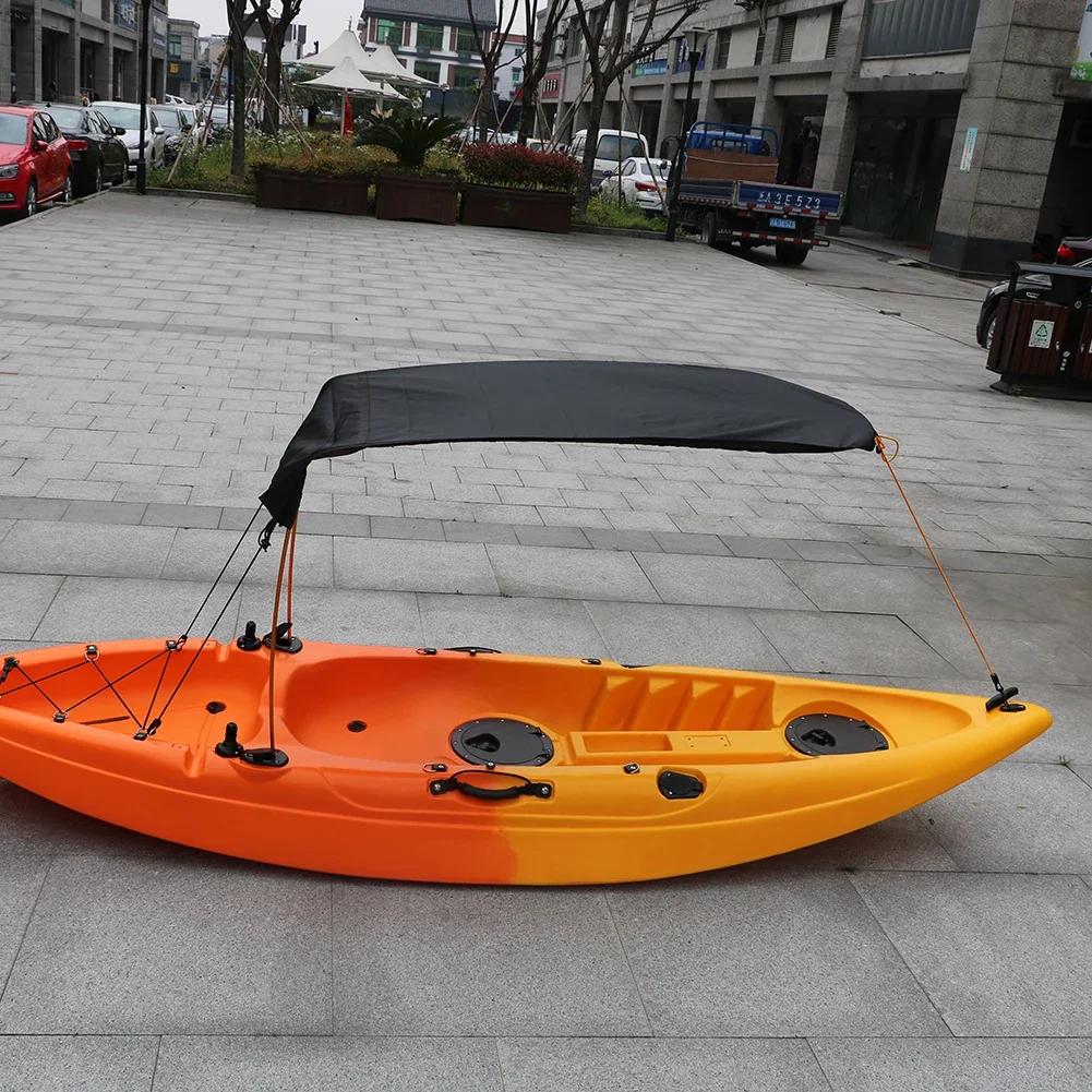 Único Caiaque Canoa Toldo, Barco Canopy, 125x110cm, Portable Folding Sunshade Tendas, Abrigos De Chuva, Barcos Acessórios, 1 Conjunto - Image 1