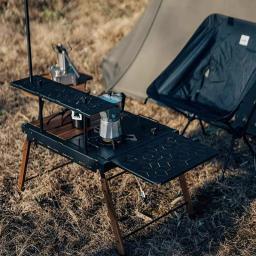 Mesa dobrável de liga de alumínio IGT exterior, mesa de expansão de 2 unidades, multifuncional, escurecimento, leve, 2024 - Image 2