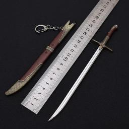 Íris Espada Modelo Samurai, Modelos de Armas Periféricas, Artesanato Ornamento, Caça Selvagem, Filme Medieval, Chaveiros, 22cm - Image 6